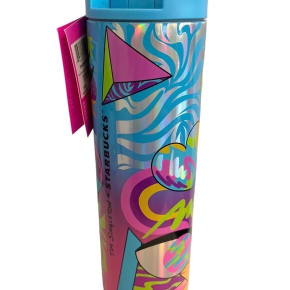 NWT STARBUCKS+ TIM SINGLETON Coffee Tea Tumbler Pride 2023 16 oz - Picture 3 of 7